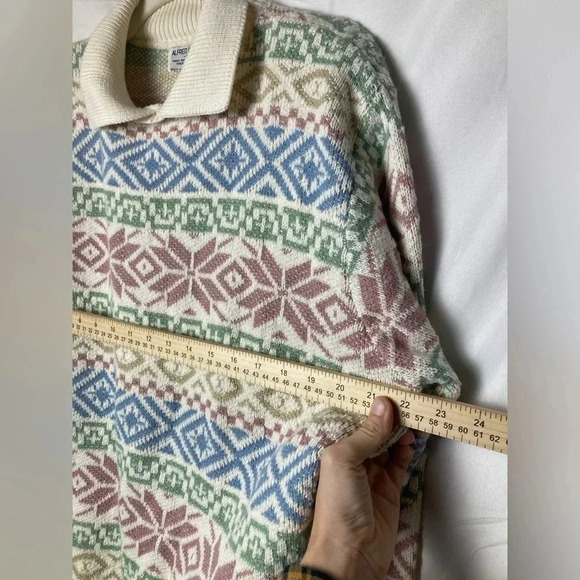 Vintage Alfred Dunner snowflakes sweater multi color size large - Picture 6 of 7